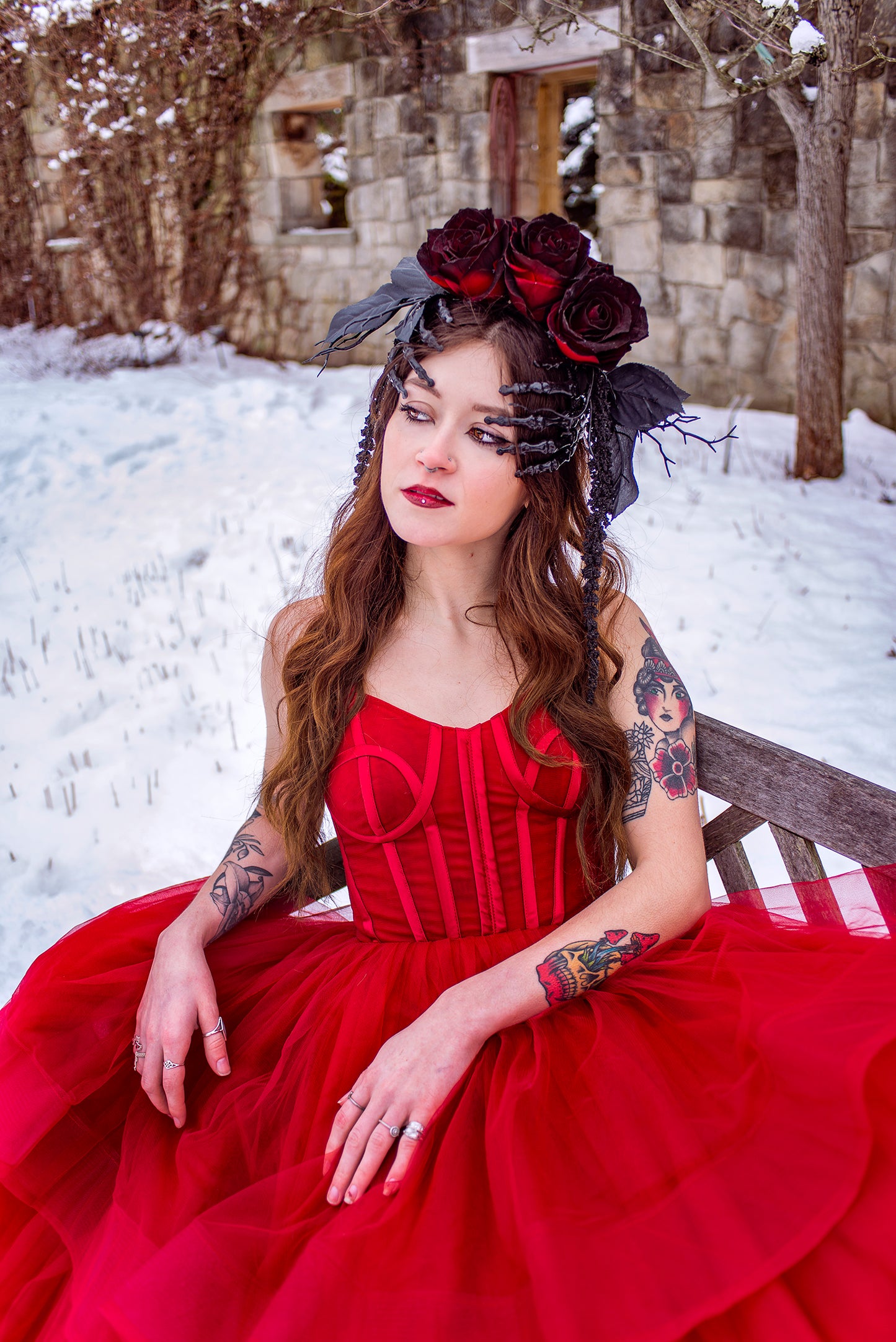 Dark Romance Gothic Rose Crown