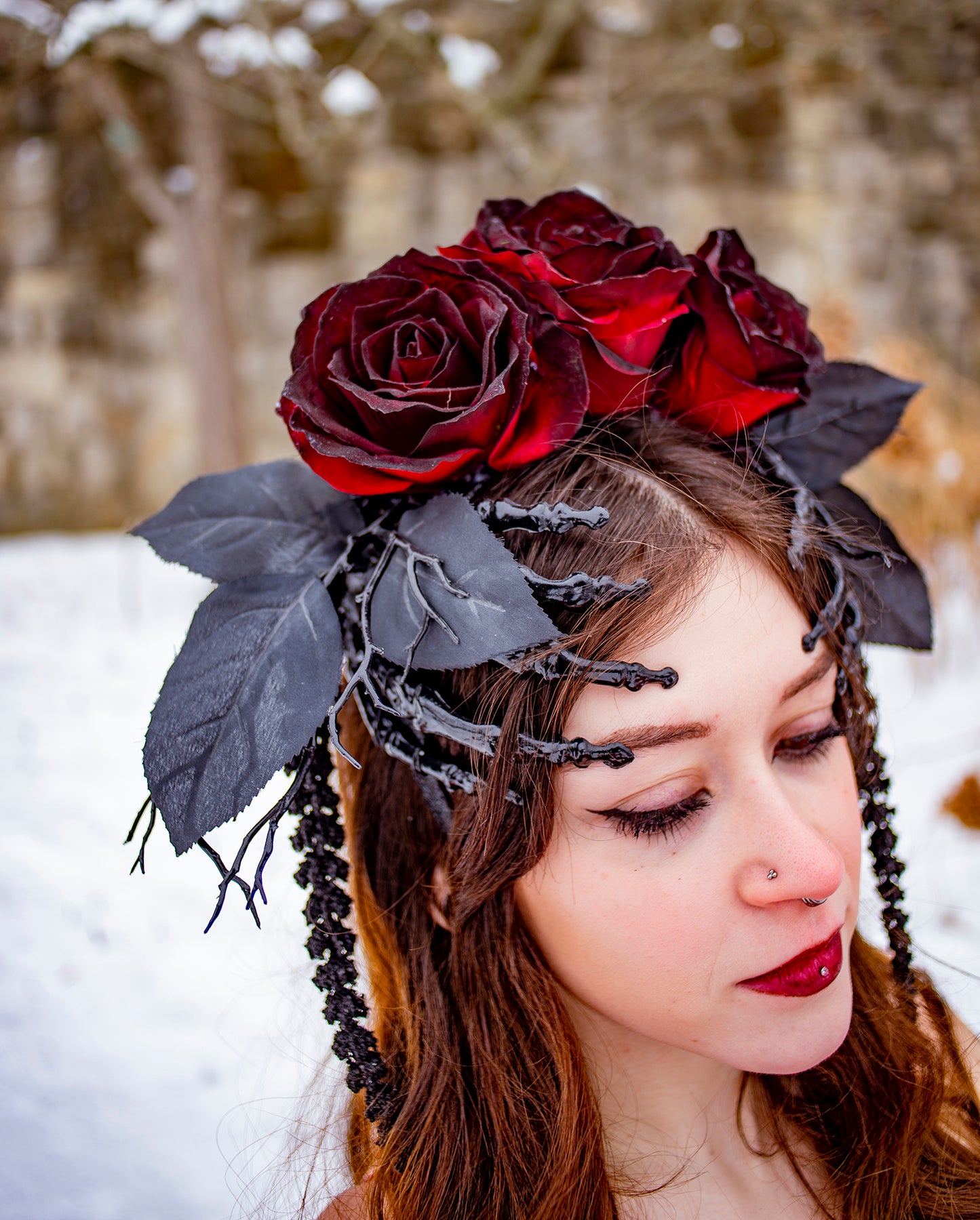Dark Romance Gothic Rose Crown