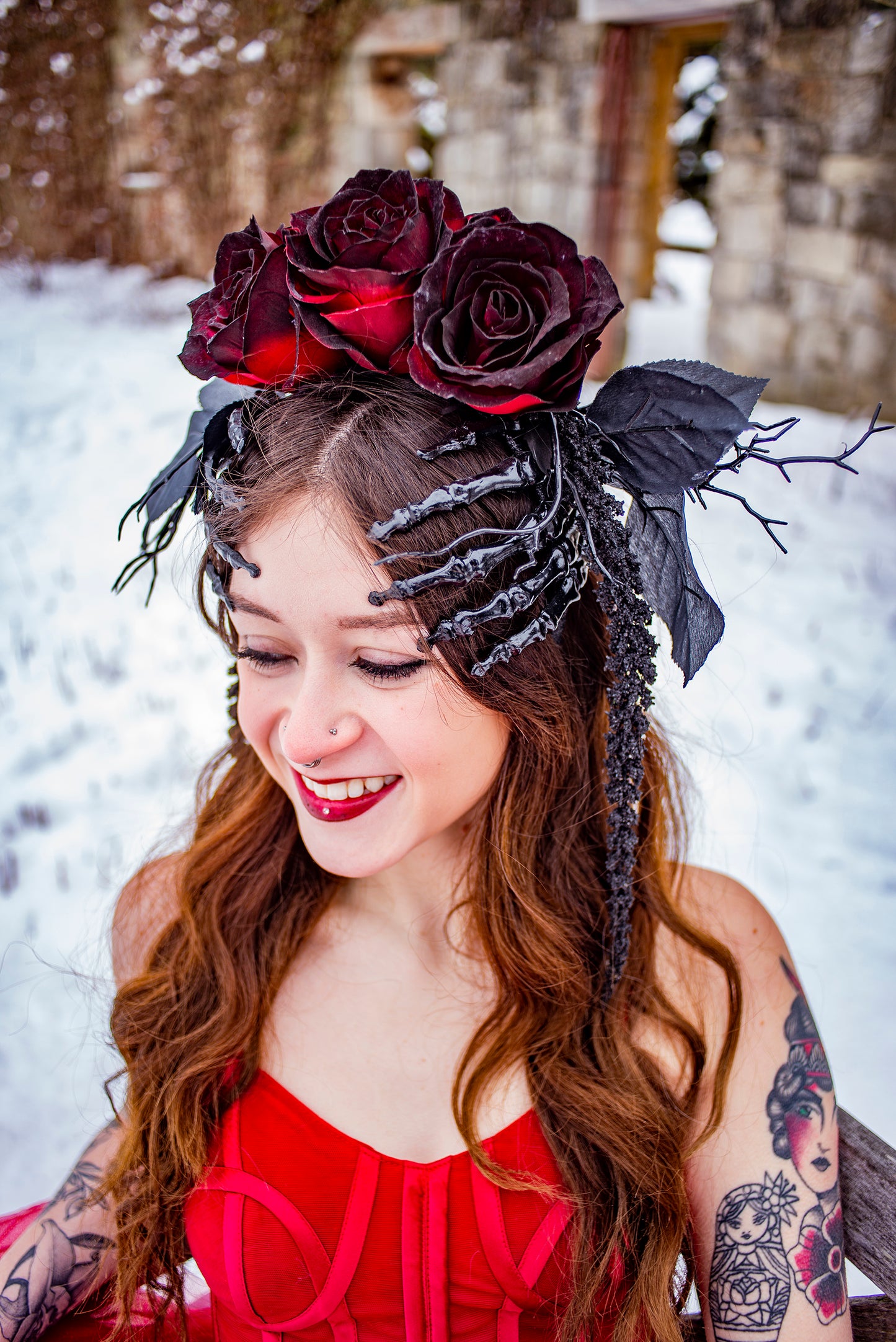 Dark Romance Gothic Rose Crown