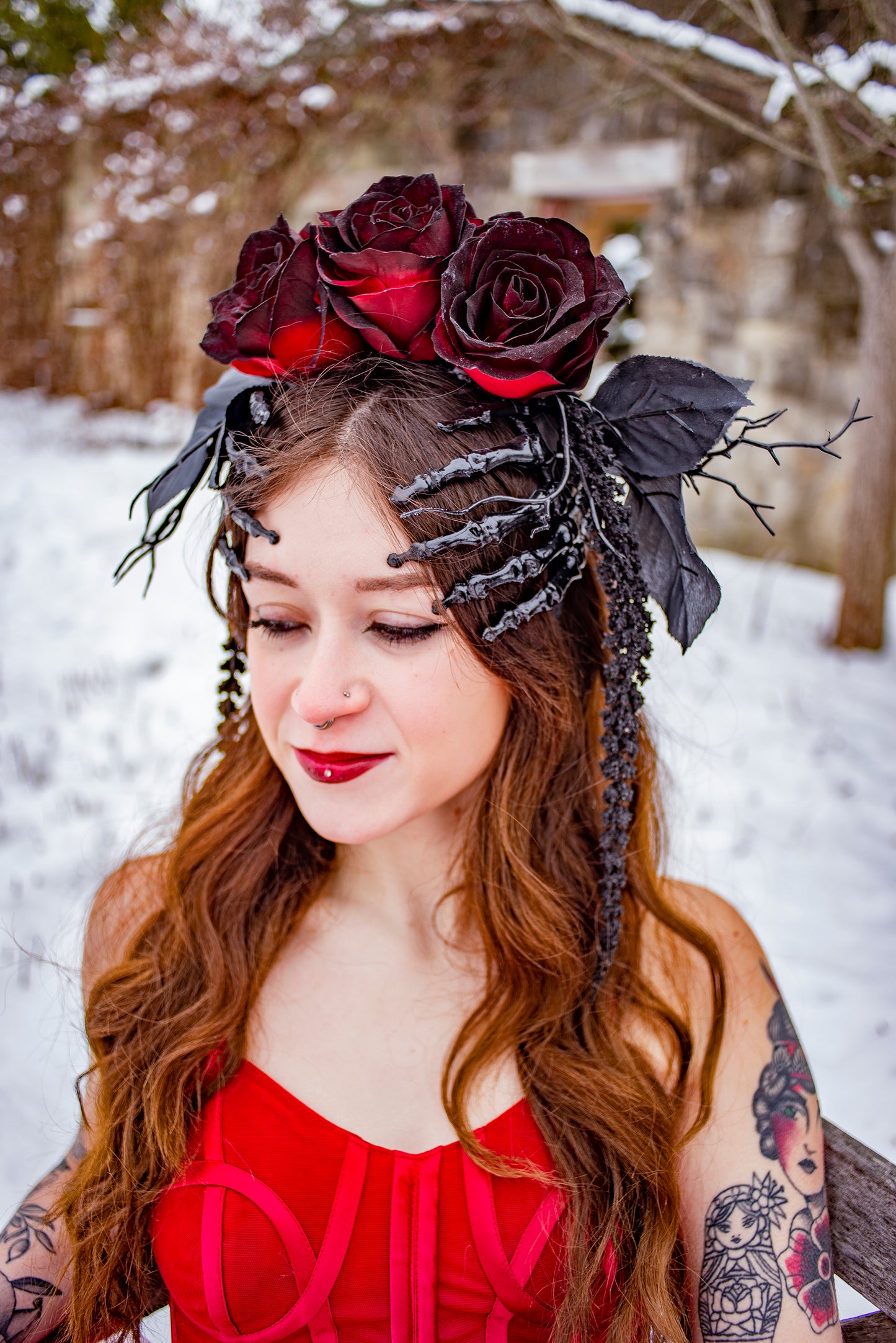 Dark Romance Gothic Rose Crown