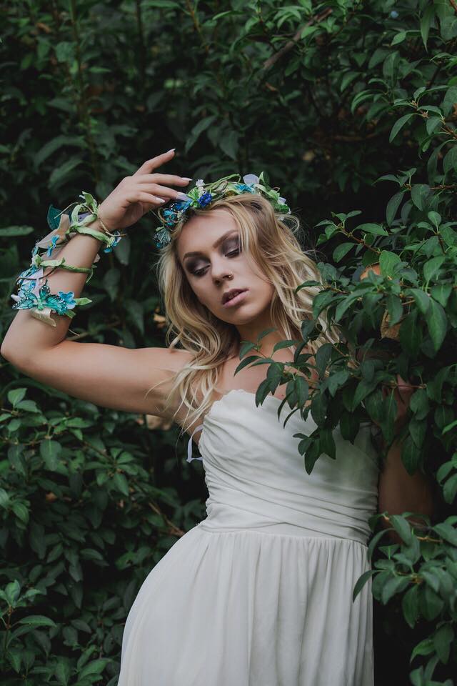 Blue Butterfly Nature Crown Modeled