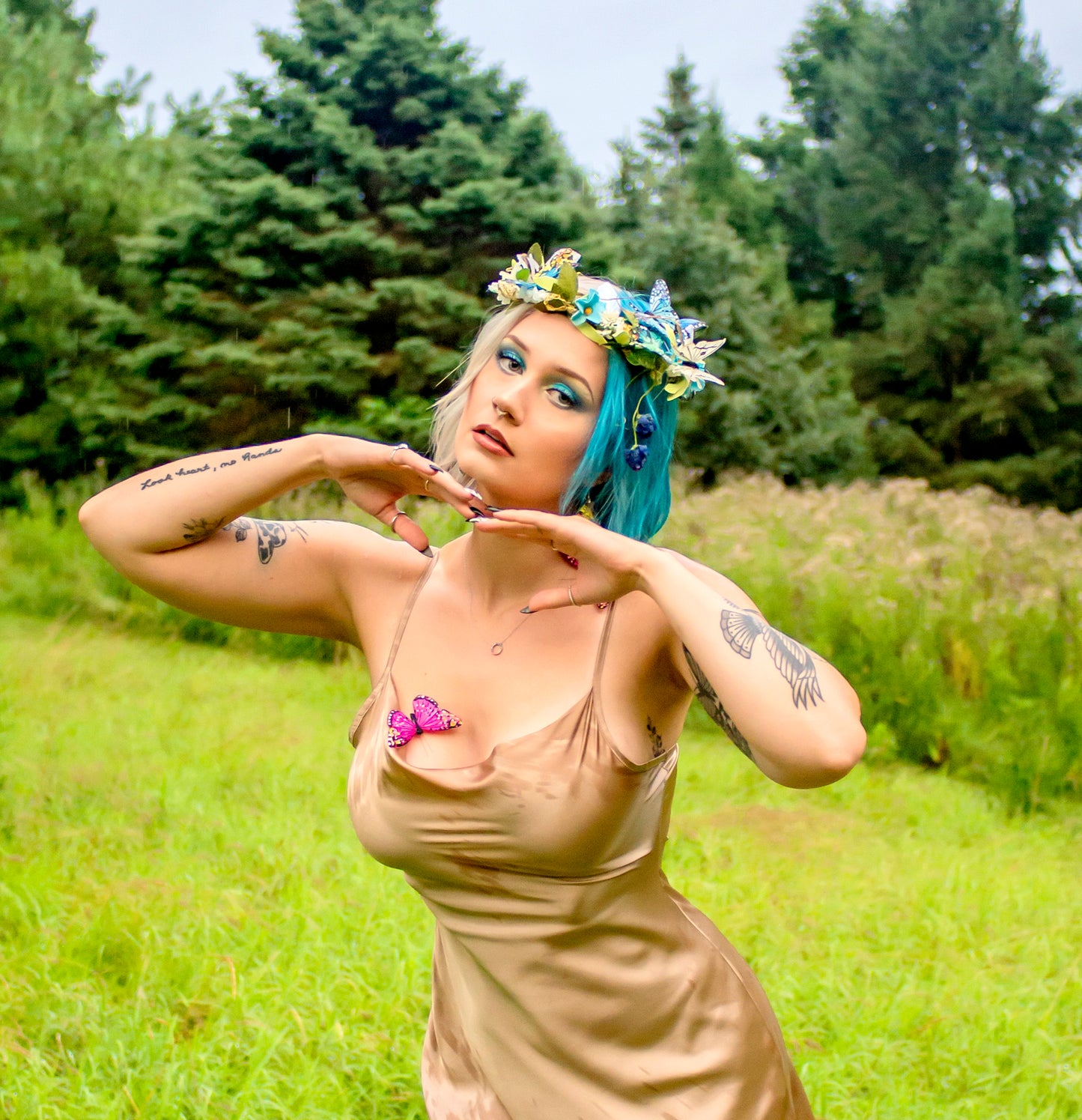 Blue Butterfly Nature Crown