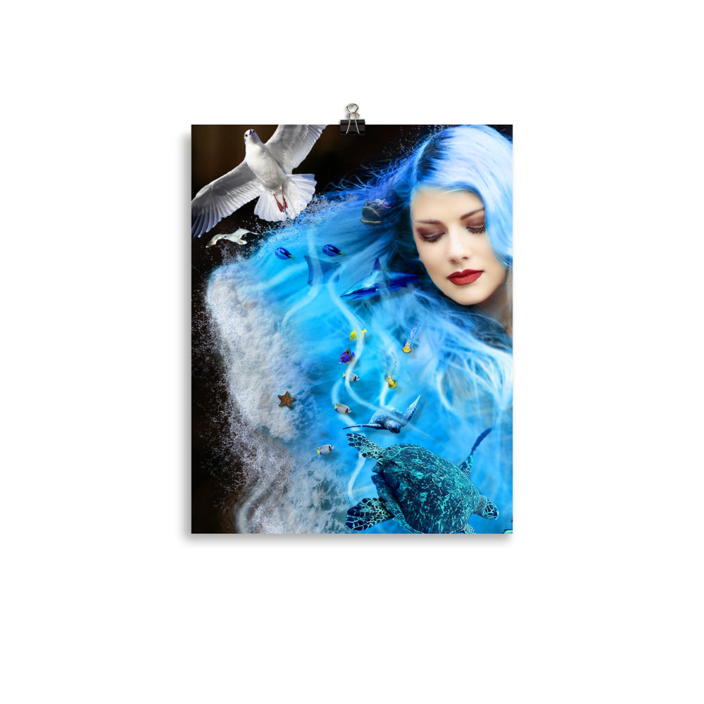 From the Depths of the Ocean, One with the Sea Art Print