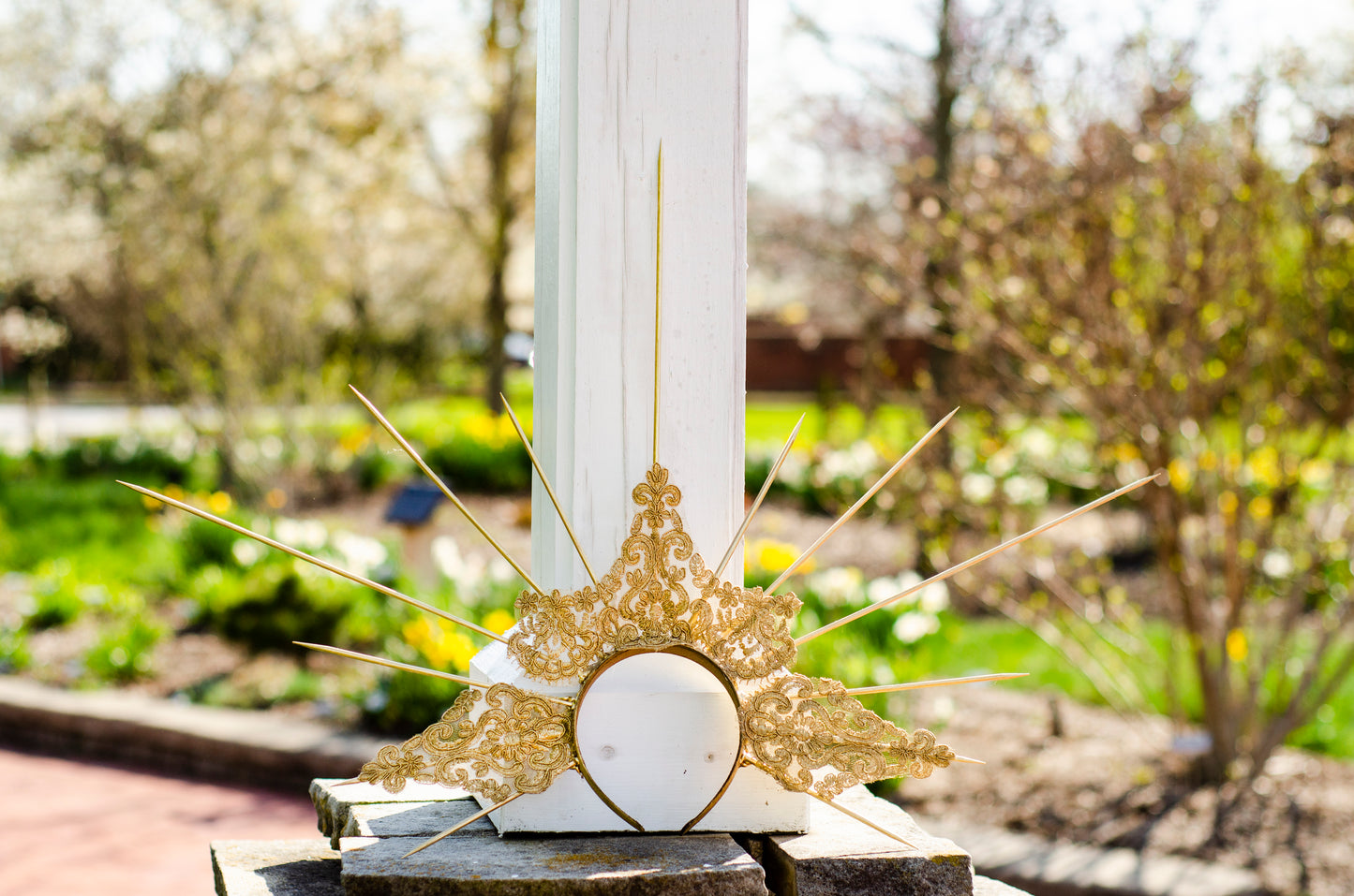 gold goddess spiked crown