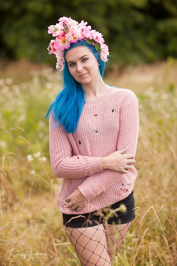 light pink flower crown