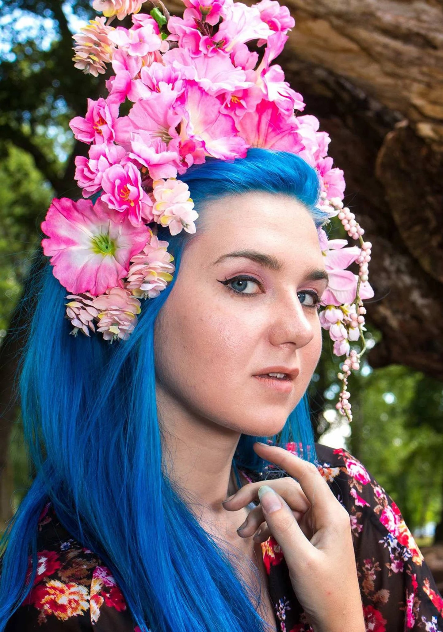 light pink flower crown