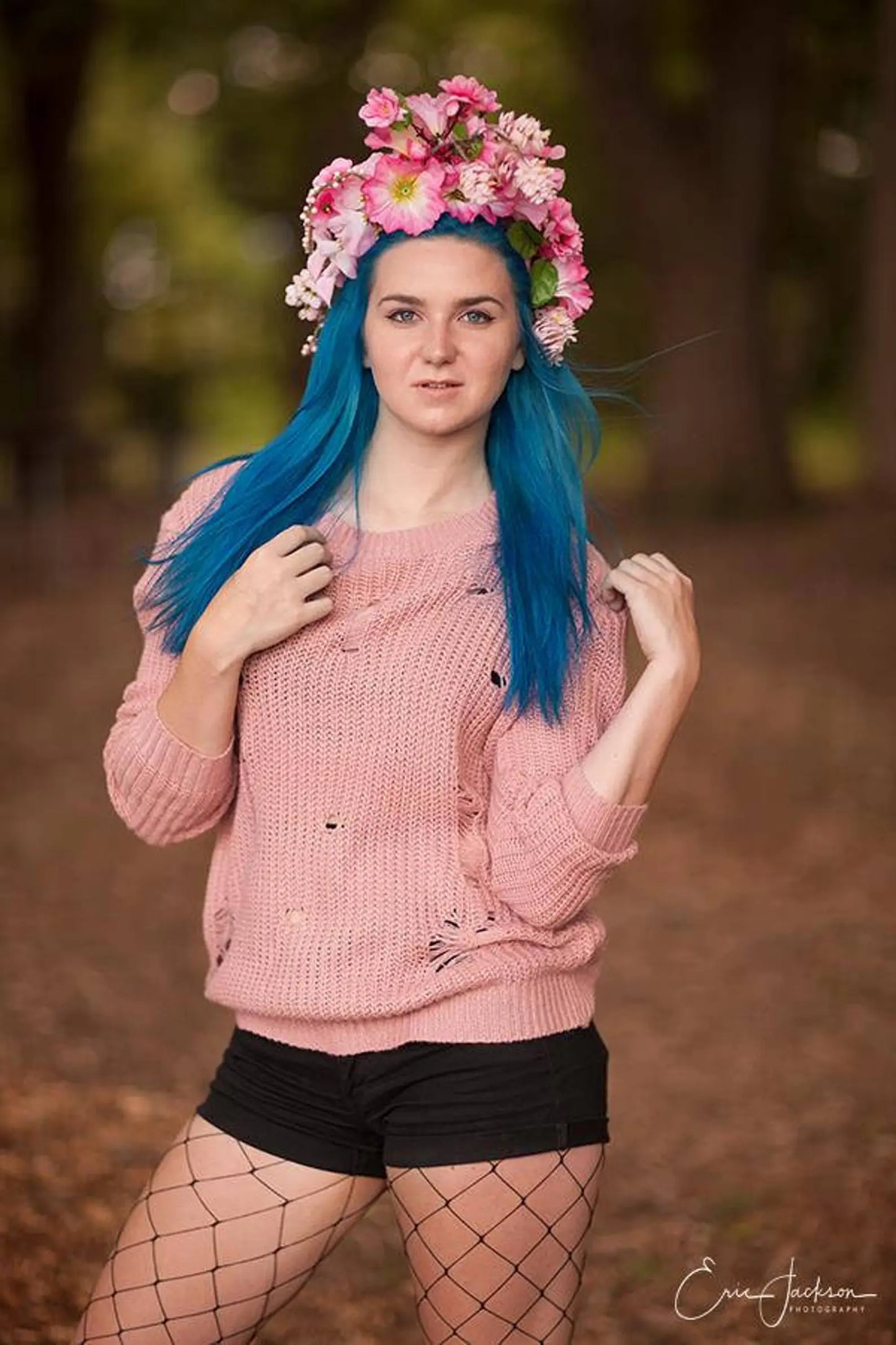 light pink flower crown