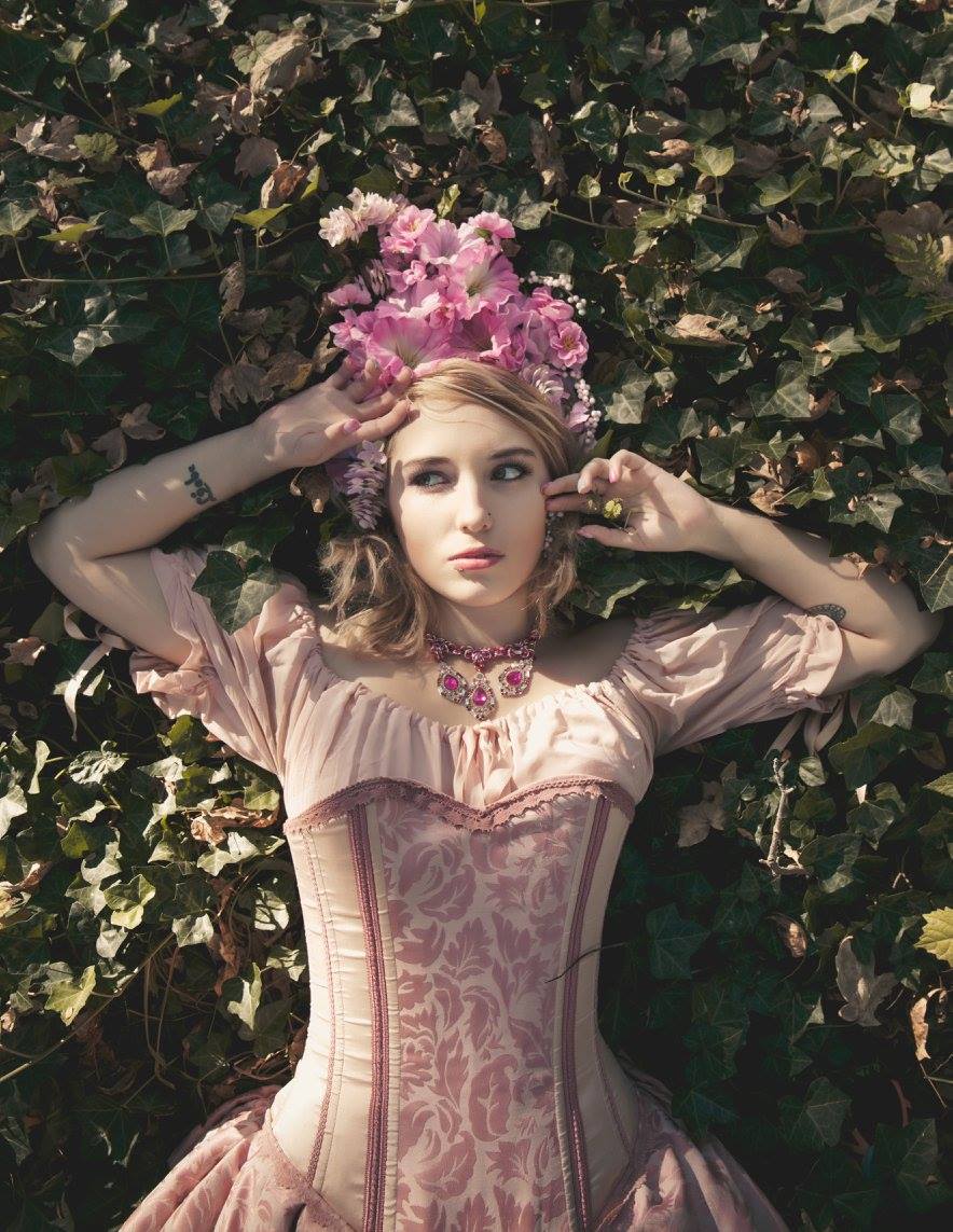 light pink flower crown