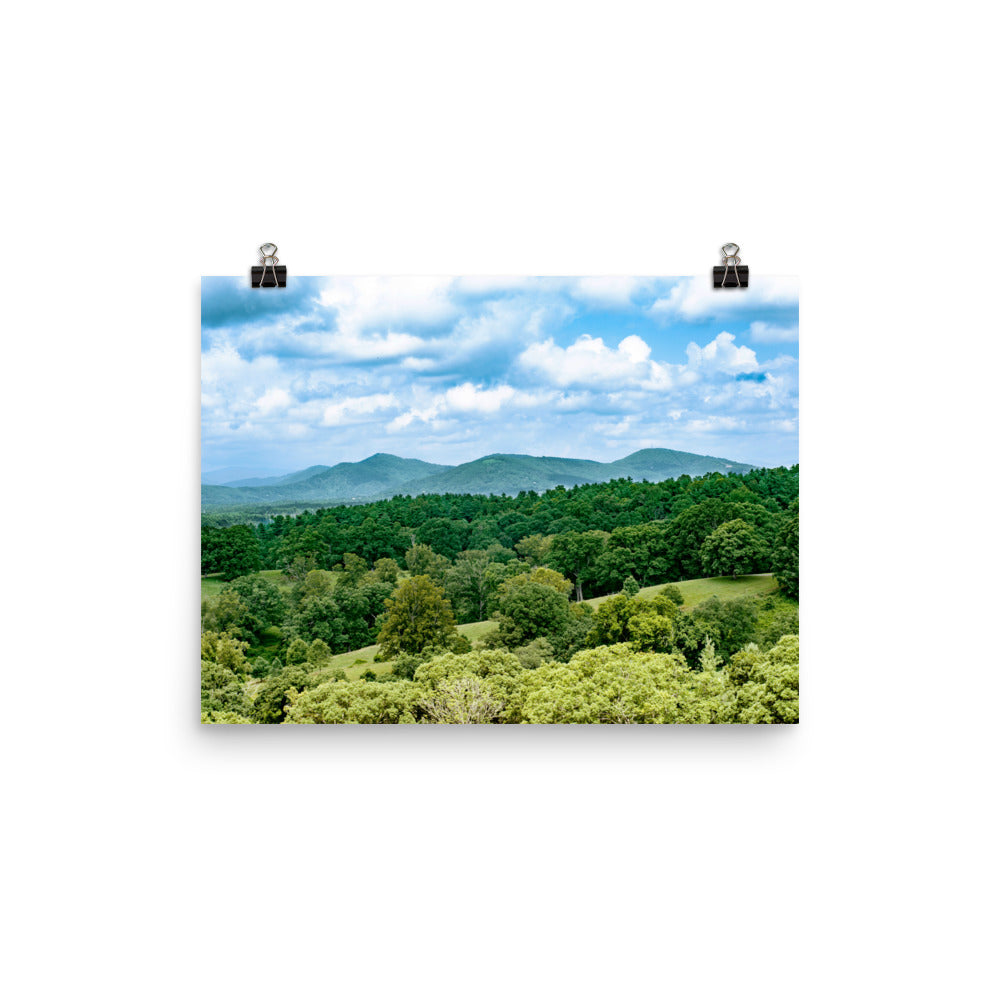 Blue Ridge Mountains, North Carolina Landscape Art Print