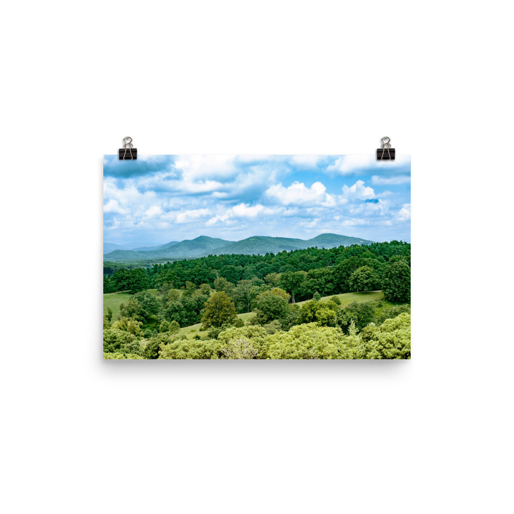 Blue Ridge Mountains, North Carolina Landscape Art Print