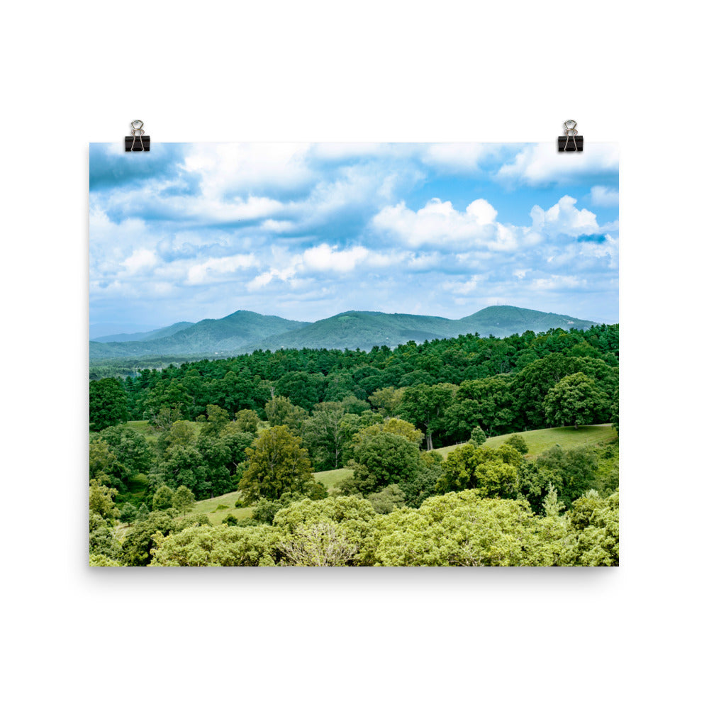 Blue Ridge Mountains, North Carolina Landscape Art Print