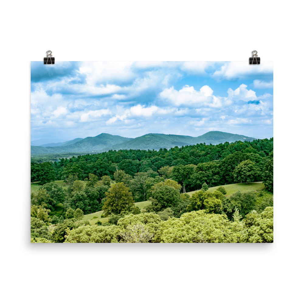 Blue Ridge Mountains, North Carolina Landscape Art Print