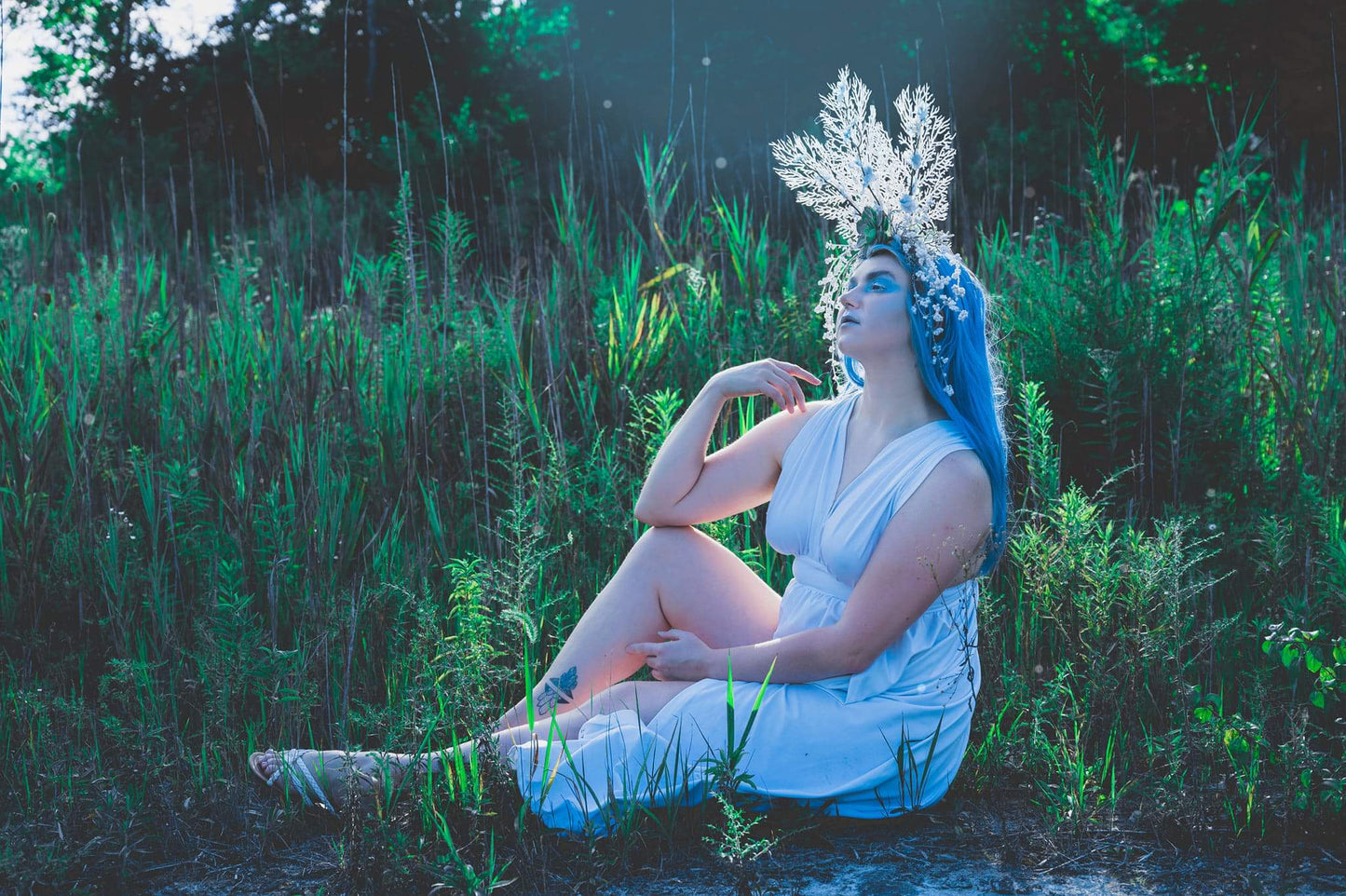Winter Succulent frozen Queen Crown Modeled