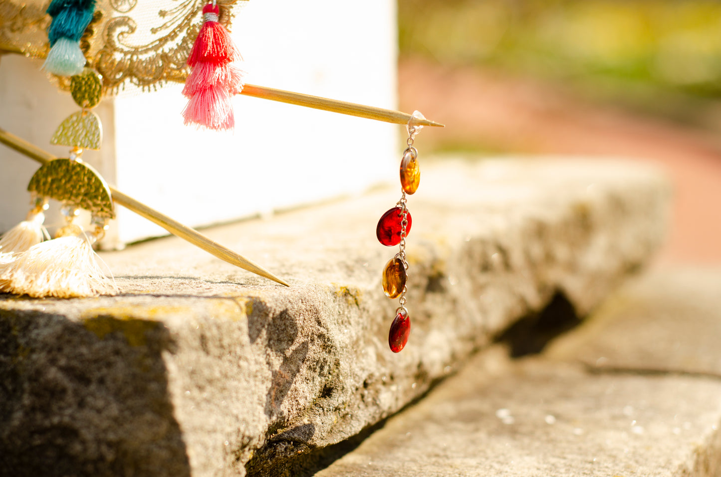 hanging red details