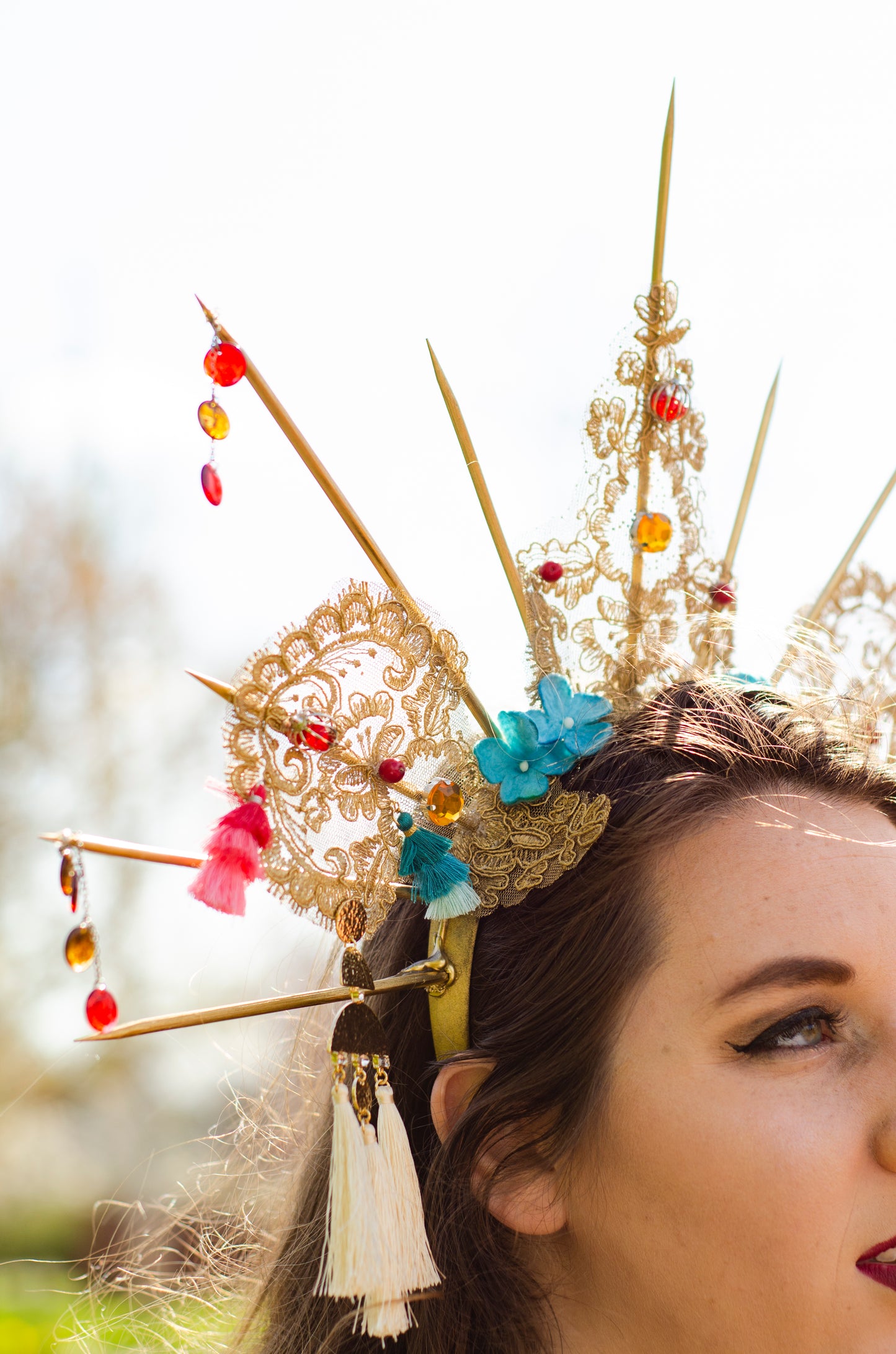 crown on model photo