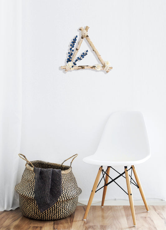 White Winter Birch Wreath Mockup