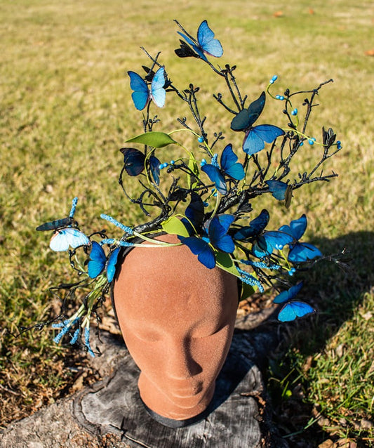 blue morpho butterfly headpiece