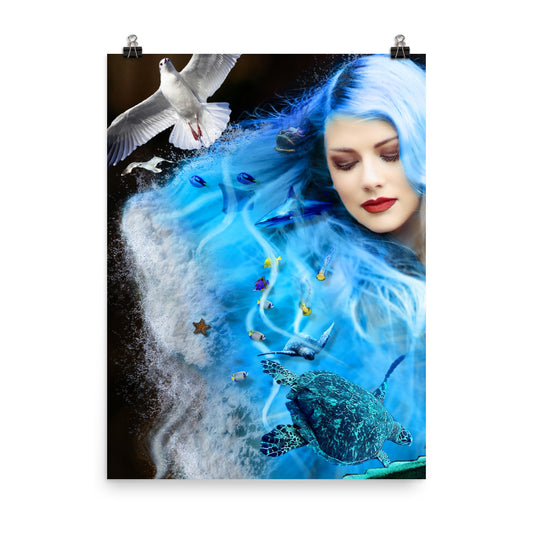 From the Depths of the Ocean, One with the Sea Art Print