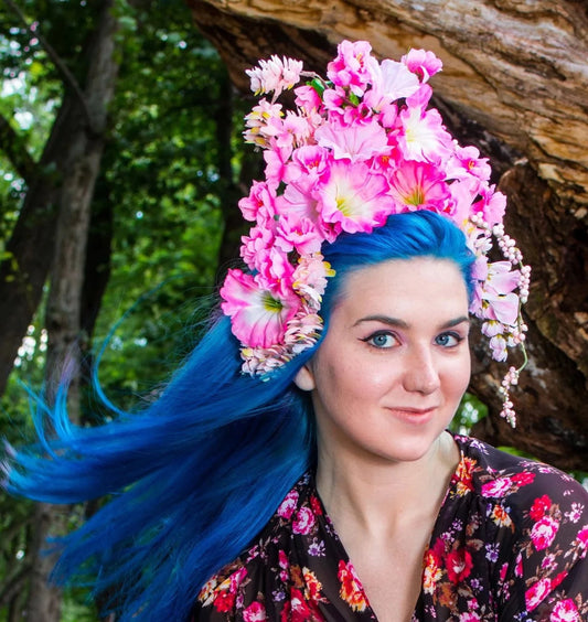 light pink flower crown