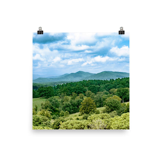 Blue Ridge Mountains, North Carolina Landscape Art Print