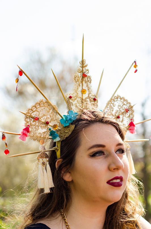 modeled photo of goddess crown